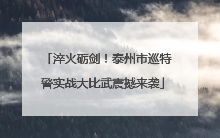 淬火砺剑！泰州市巡特警实战大比武震撼来袭