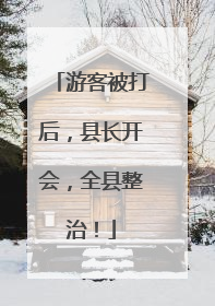 游客被打后，县长开会，全县整治！