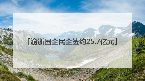 渝浙国企民企签约25.7亿元