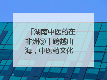 湖南中医药在非洲③｜跨越山海，中医药文化浸润非洲