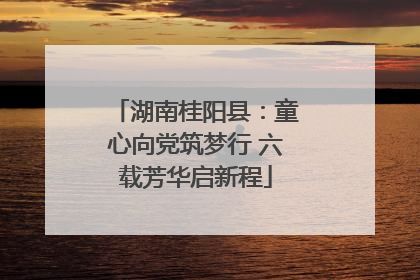 湖南桂阳县：童心向党筑梦行 六载芳华启新程