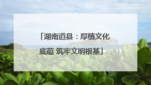 湖南道县：厚植文化底蕴 筑牢文明根基