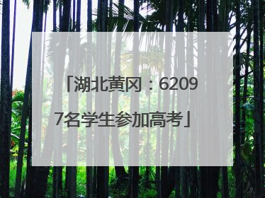 湖北黄冈：62097名学生参加高考