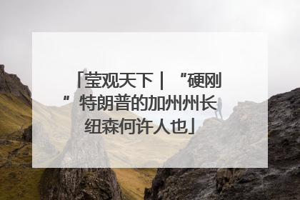 莹观天下｜“硬刚”特朗普的加州州长纽森何许人也