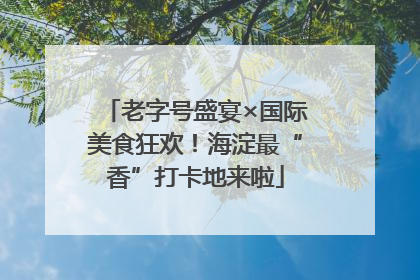 老字号盛宴×国际美食狂欢！海淀最“香”打卡地来啦