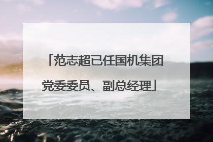 范志超已任国机集团党委委员、副总经理