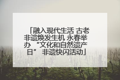 融入现代生活 古老非遗焕发生机 永春举办 “文化和自然遗产日” 非遗快闪活动