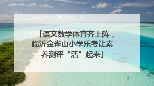 语文数学体育齐上阵，临沂金雀山小学乐考让素养测评“活”起来