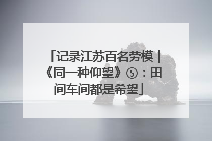 记录江苏百名劳模｜《同一种仰望》⑤：田间车间都是希望