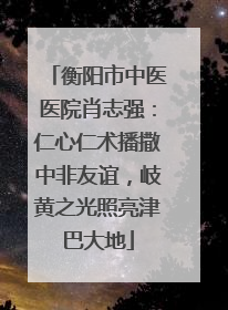 衡阳市中医医院肖志强：仁心仁术播撒中非友谊，岐黄之光照亮津巴大地
