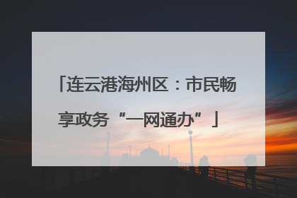 连云港海州区：市民畅享政务“一网通办”