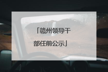 赣州领导干部任前公示