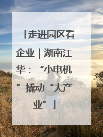 走进园区看企业｜湖南江华：“小电机”撬动“大产业”