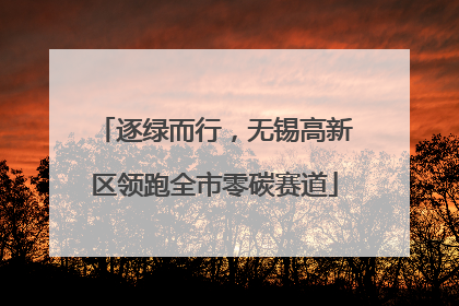 逐绿而行，无锡高新区领跑全市零碳赛道