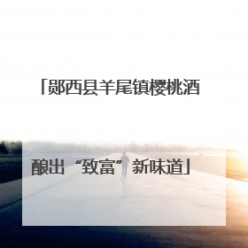 郧西县羊尾镇樱桃酒酿出“致富”新味道