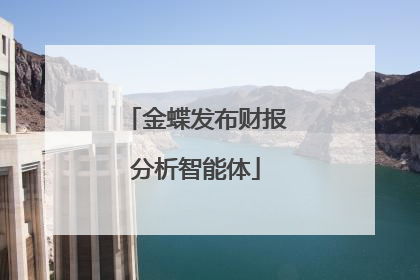 金蝶发布财报分析智能体