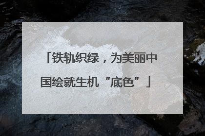 铁轨织绿，为美丽中国绘就生机“底色”