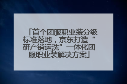 首个团服职业装分级标准落地，京东打造“研产销运洗”一体化团服职业装解决方案