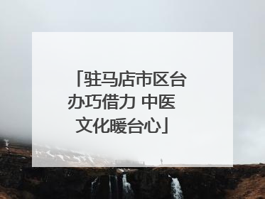驻马店市区台办巧借力 中医文化暖台心