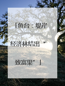 鱼台：堤岸经济林结出“致富果”