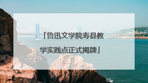 鲁迅文学院寿县教学实践点正式揭牌