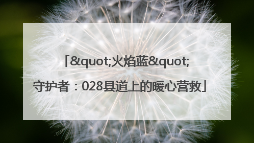 "火焰蓝"守护者：028县道上的暖心营救