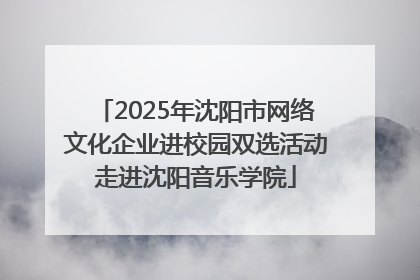 2025年沈阳市网络文化企业进校园双选活动走进沈阳音乐学院