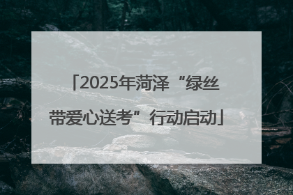 2025年菏泽“绿丝带爱心送考”行动启动