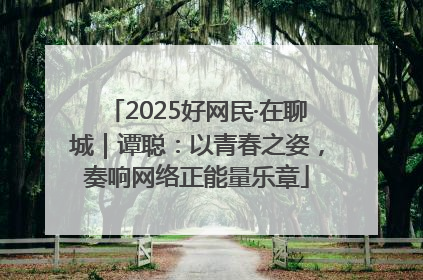 2025好网民·在聊城｜谭聪：以青春之姿，奏响网络正能量乐章