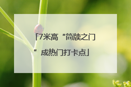 7米高“简牍之门”成热门打卡点
