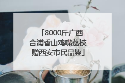 8000斤广西合浦香山鸡嘴荔枝赠西安市民品鉴