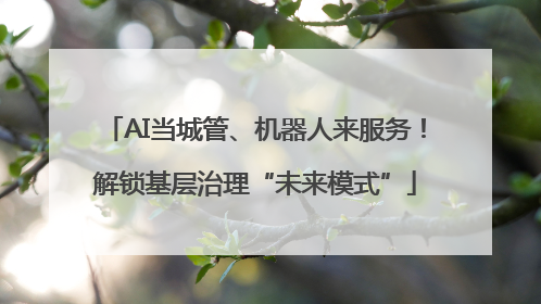 AI当城管、机器人来服务！解锁基层治理“未来模式”